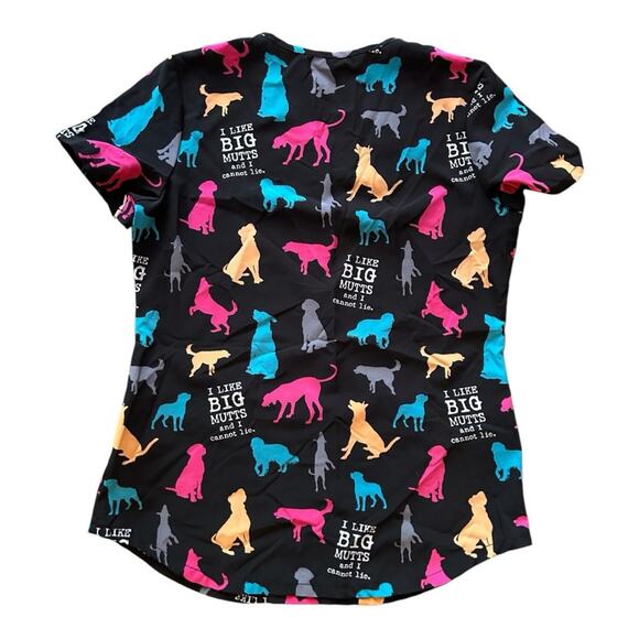 Cherokee Prints Women Medical Scrubs Top V-Neck Dog Lover top XS - Picture 4 of 8